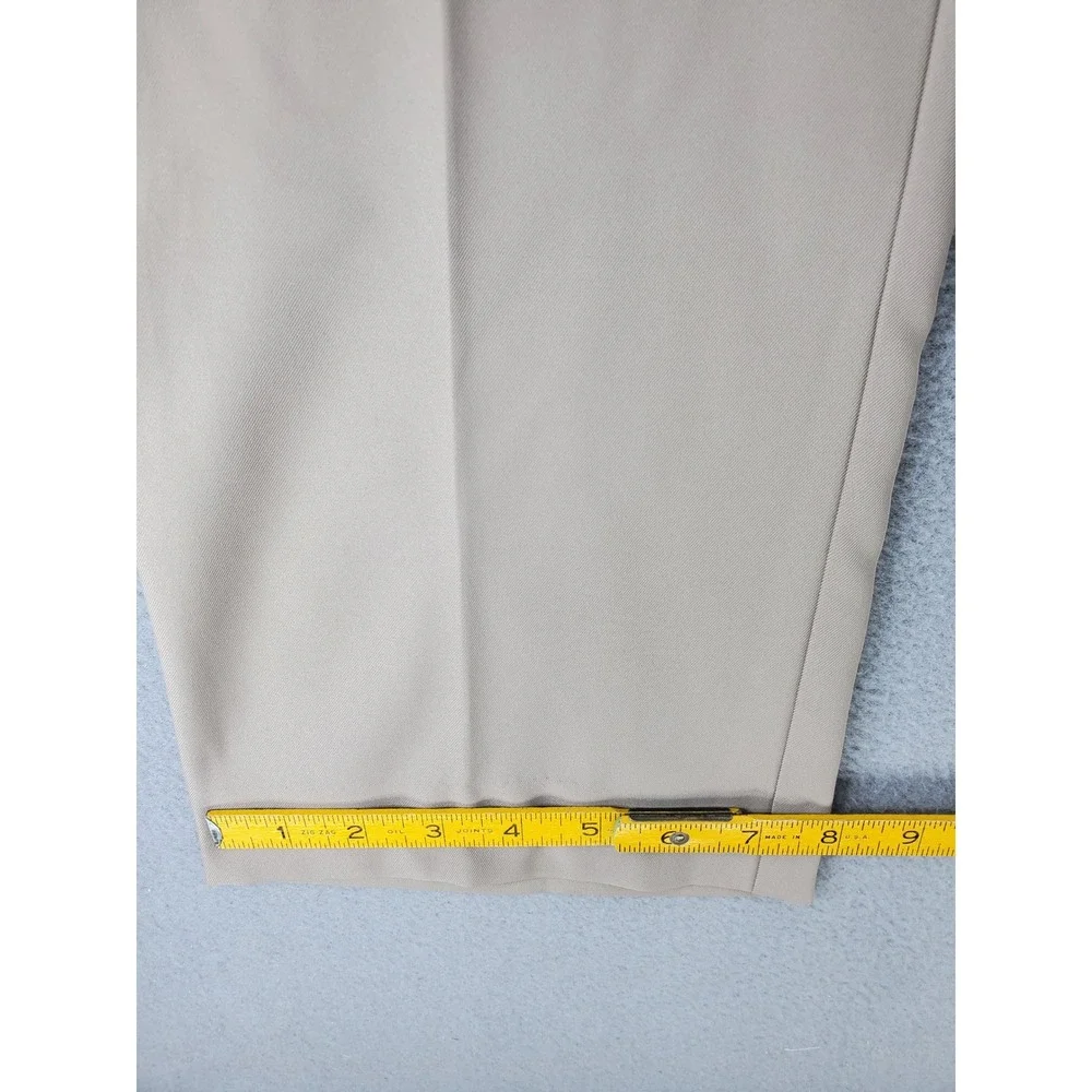 Peter Millar Performance Golf Durham High Drape Pants Men 38x30 Khaki Tan